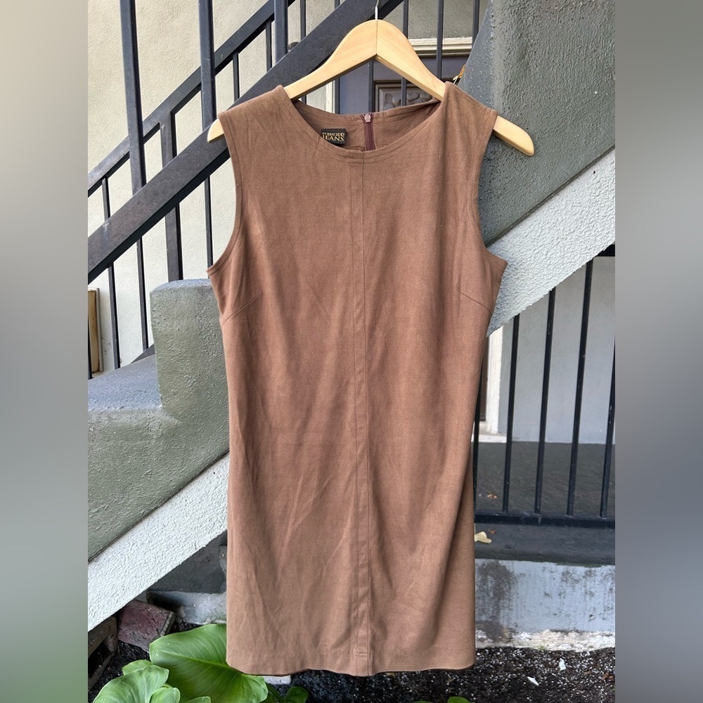 Plein Sud Faux Suede Dress Minimalist Quiet Luxury